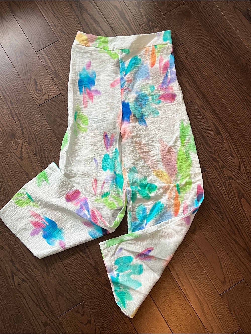 River Island Kids White Floral Watercolor Print Pants
